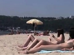 Naked Teen Girls At The Beach Being Filmed