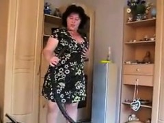 Mature Woman Vacuums Her Dirty Pussy