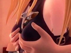 Wet hentai sweetie pussy pounded hard in bed