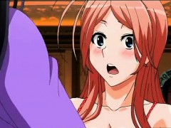 Pregnant hentai with bigboobs hard fucked by a busty shemale
