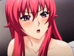 Sexy redhead anime babes having sex in group