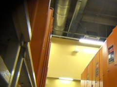 Spy at naked girls in a public changing room