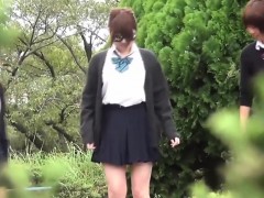 Japanese teens peeing