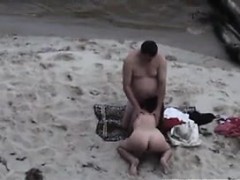 candid video milf Anna and lover at the beach