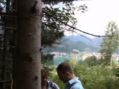 mountain threesome with black skinny