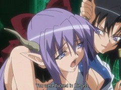 Caught anime gets squeezed her bigtits and ass drilled by te