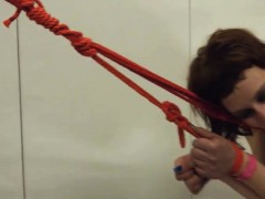 To much of rope and sleek BDSM submissive sex