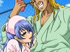 Wet hentai nurse having an eye rolling orgasm