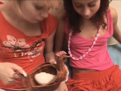 Cute sweeties prepare to massage wet goodies of every other