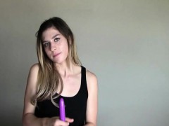 Amateur Girl Playing With Her Favorite Toy On Webcam