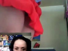 Kinky Chick Masturbating At The Store