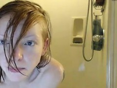 Cute Redhead Bathes And Showers