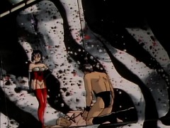 Tied busty hentai slave gets her hole pumped hard