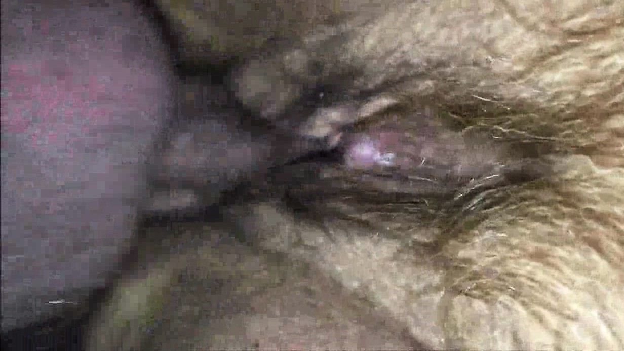 Hairy mature pussy fucked hard - closeup