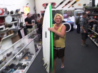 Blonde Muscle Surfer Dude In The Pawnshop