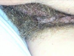 Amateur wife with a beautiful hairy pussy