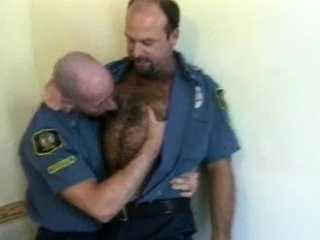 Hairy Cops Make Out And Sucks Cock