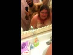 Amateur Fattie rammed in the bathroom
