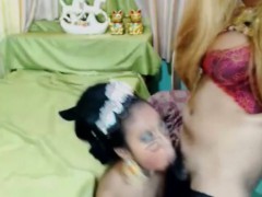Wild Shemale is Hungry for Cocks