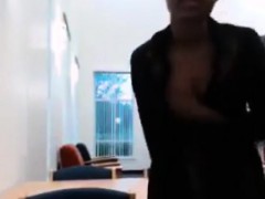 Ebony teen Masturbation In Library