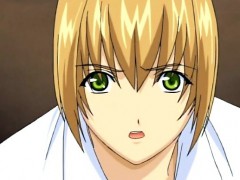 Sexy anime self masturbating and shoving vibrator