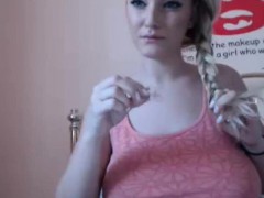 Stunning Blonde Webcam Girl With Huge Tits