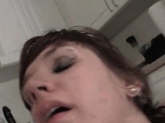 Close-up with lesbo drinking piss from cunt