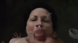 MILF gets a massive cum load