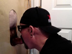 Trucker At The Gloryhole With a Load Of Cum