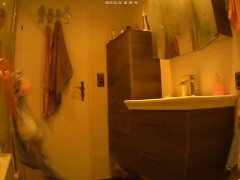 Husband sets up a hidden cam to catch his wife showering an