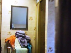 My Granny caught by spy camera in bathroom