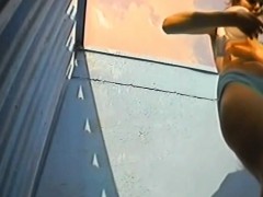 Hidden cam in a dressing room catches a gal changing and sh