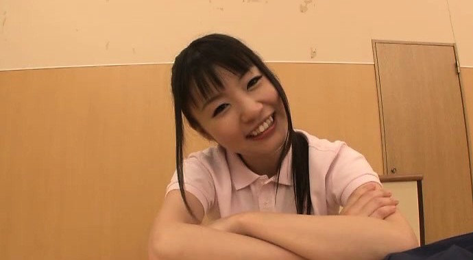 Pretty Asian cheerleader rides a dick and rubs herself with