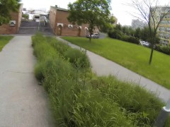 Blonde goes down on a stranger and blows him, then he leaves