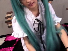 Japanese fantasy babe fucked in costume