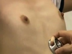Asian gym students are lined up and getting a nasty physica