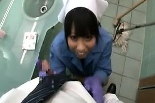 Slutty Japanese cleaning lady putting her blowjob talents o