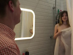 This cute teeny thinks her boyfriend is giving her a free