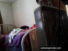 Spying my naked mom at home