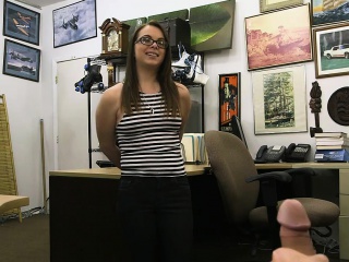 Slut With Glasses Nailed By Pawn Keeper At The Pawnshop