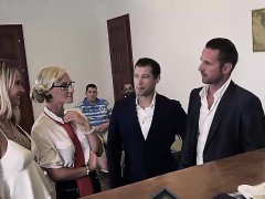 Judgement Day - Sexy Lawyer Negotiates Double Penetration