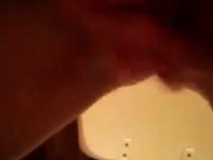 Blonde squirting in bathroom