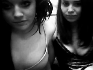 Two Hot Scene Teens Flash And Finger On Webcam...