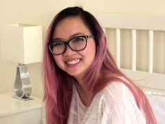 Busty asian teen cutie masturbates