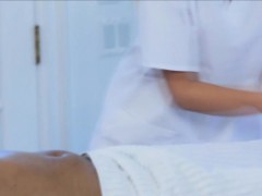 Perky teen masseuse blows BBC