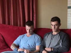 Beautiful army dudes Quentin Gainz and Johnny fucking hard