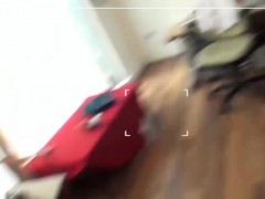  Chubby cutie rides a massive dong