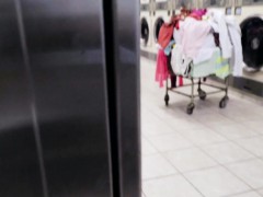 Hot Latina sucks and fucks in laundromat