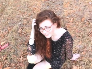 Redhead Teen Fucked Outdoors Ends With A Facial