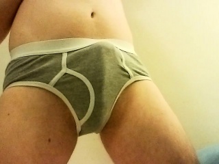 Adorable In Lingerie Gray Briefs...